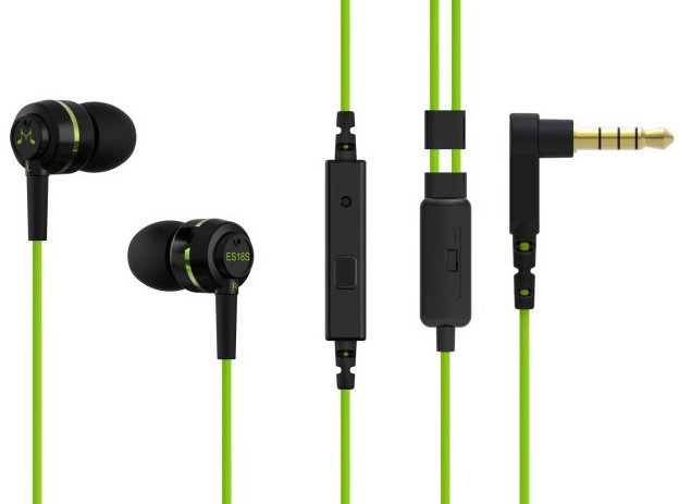 In-Ear Headphones SoundMAGIC ES18S Black-Green
