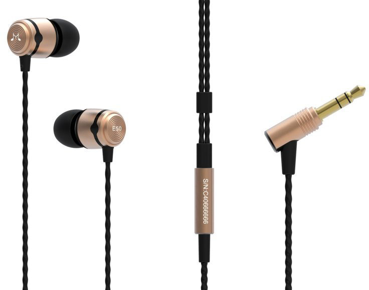 Auscultadores intra-auriculares SoundMAGIC E50 Black-Gold