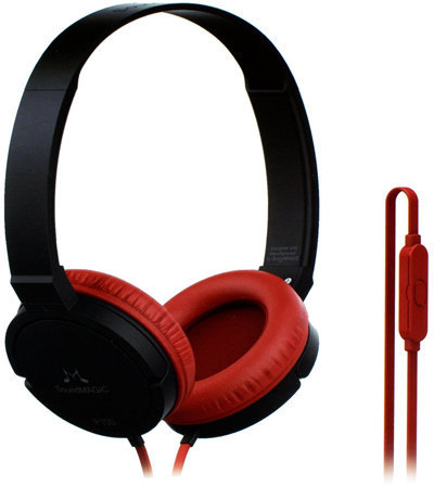 Slušalice na uhu SoundMAGIC P10S Crna-Crvena