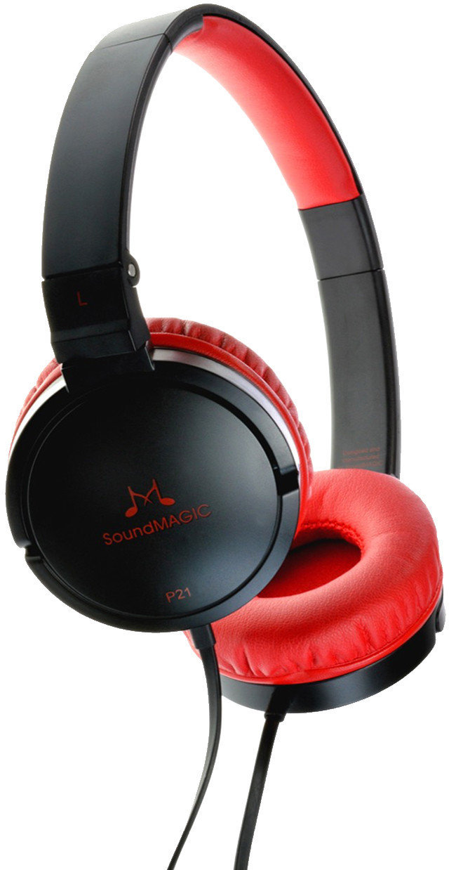 On-ear hoofdtelefoon SoundMAGIC P21 Black-Red