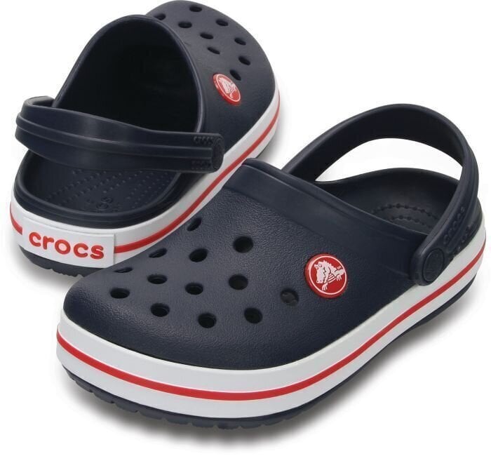 Kids Sailing Shoes Crocs Kids' Crocband Clog Navy/Red 20-21