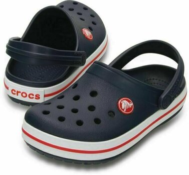 Kids Sailing Shoes Crocs Kids' Crocband Clog Navy/Red 24-25 - 1