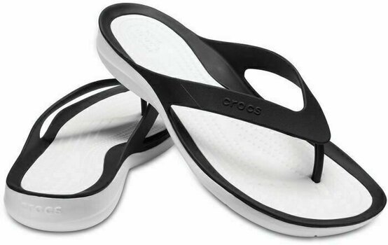 Jachtařská obuv Crocs Women's Swiftwater Flip Black/White 37-38 - 1