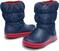 Buty żeglarskie dla dzieci Crocs Kids' Winter Puff Boot Navy/Red 28-29