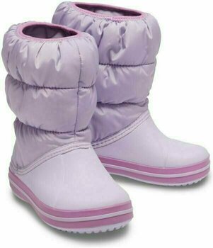 winter puff crocs