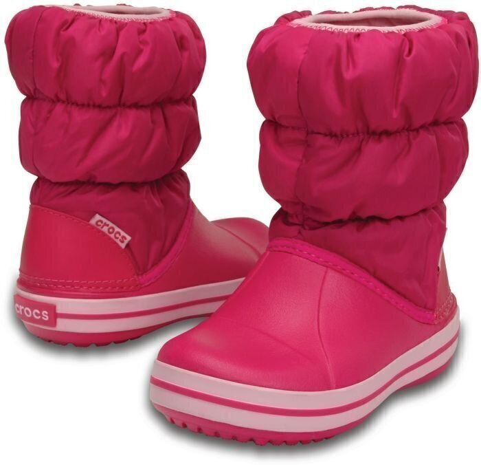 Jachtařská obuv Crocs Kids' Winter Puff Boot Candy Pink 27-28