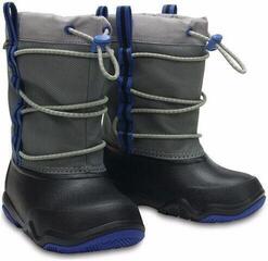 Crocs Kids' Swiftwater Waterproof Boot Black/Blue Jean 28-29 Crocs Kids' Swiftwater Waterproof Boot Black/Blue Jean 28-29