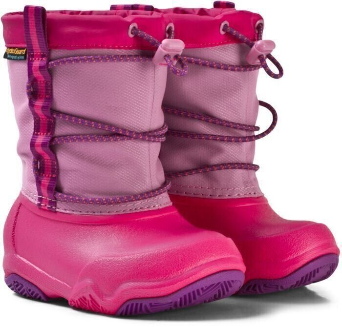 Kids Sailing Shoes Crocs Kids' Swiftwater Waterproof Boot Party Pink/Candy Pink 28-29