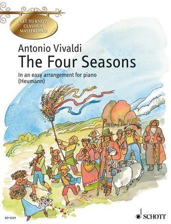 Partitura para pianos Antonio Vivaldi The Four Season Livro de música