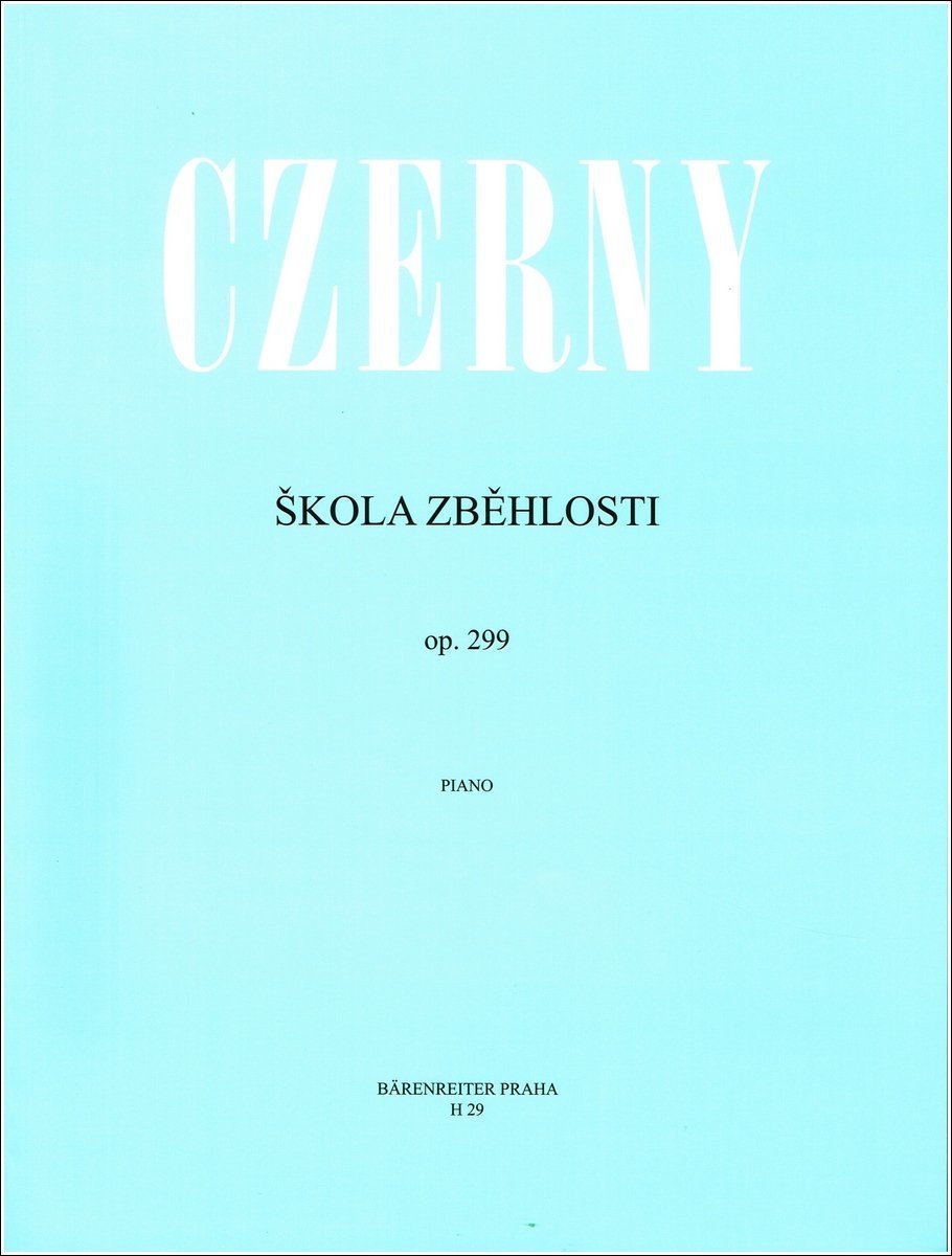 Notblad för pianon Carl Czerny Škola zbehlosti op. 299