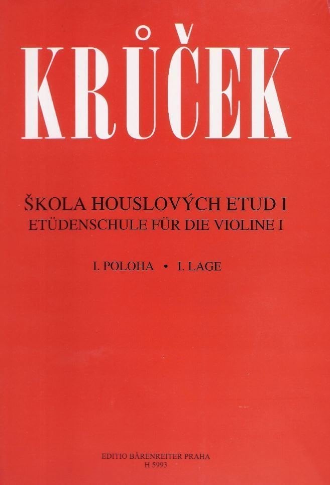 Music sheet for strings Václav Krůček Škola husľových etud I Music Book