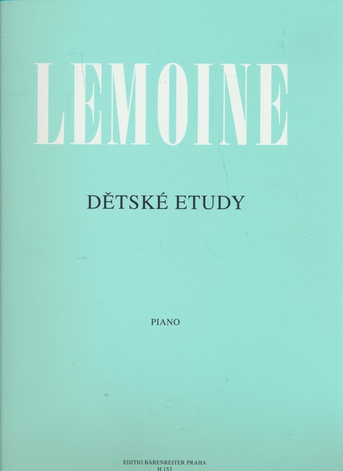 Noty pro klávesové nástroje Henri Lemoine Detské etudy op. 37
