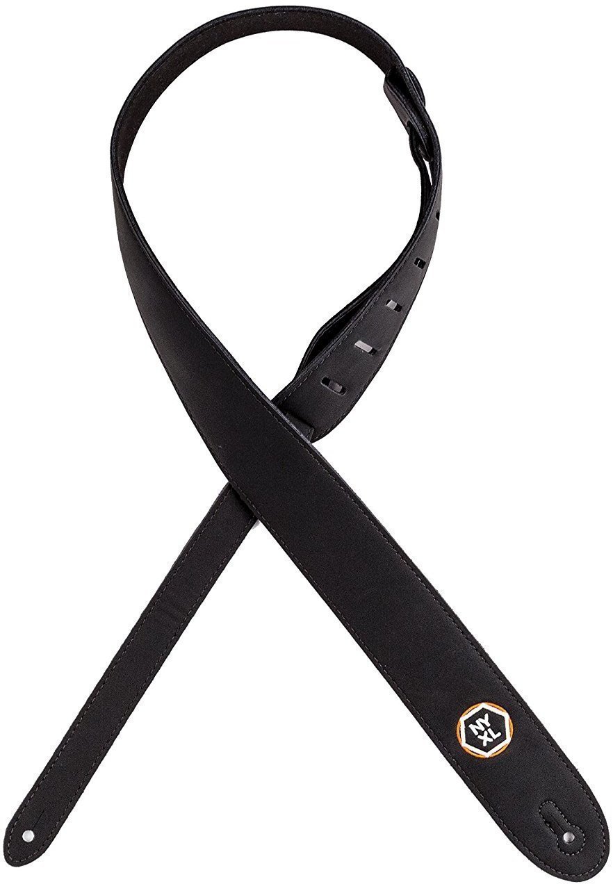 Leather guitar strap D'Addario Planet Waves 20NYXL01 Leather guitar strap Black