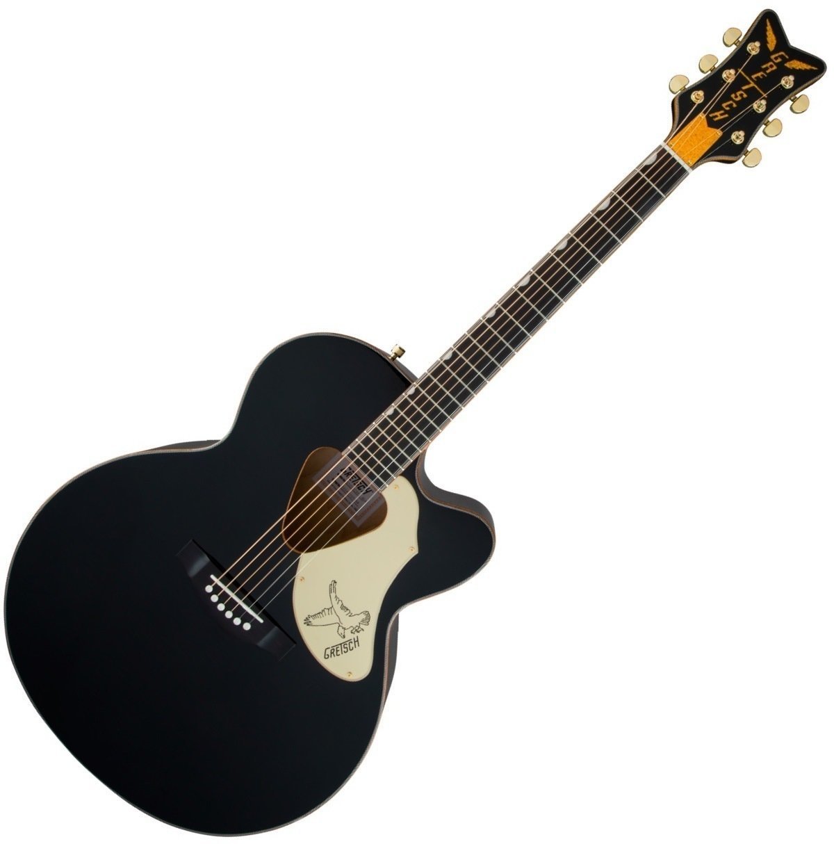 Jumbo elektro-akoestische gitaar Gretsch G5022CBFE Rancher Falcon Zwart
