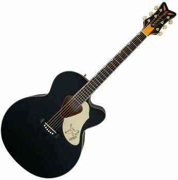 Jumbo elektro-akoestische gitaar Gretsch G5022CBFE Rancher Falcon Zwart - 1