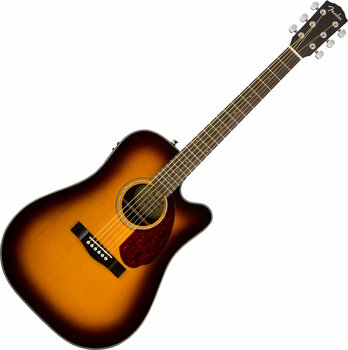 Guitare Dreadnought acoustique-électrique Fender CD-140SCE with Case Sunburst - 1