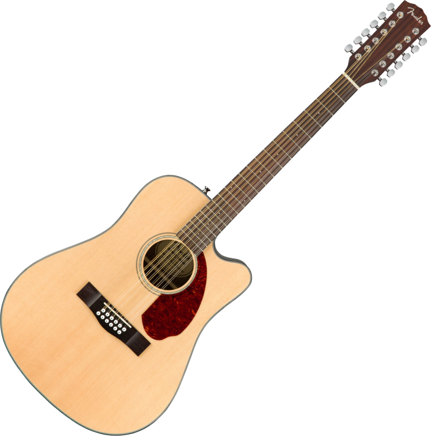 12-snarige elektrisch-akoestische gitaar Fender CD-140SCE-12 with Case Natural