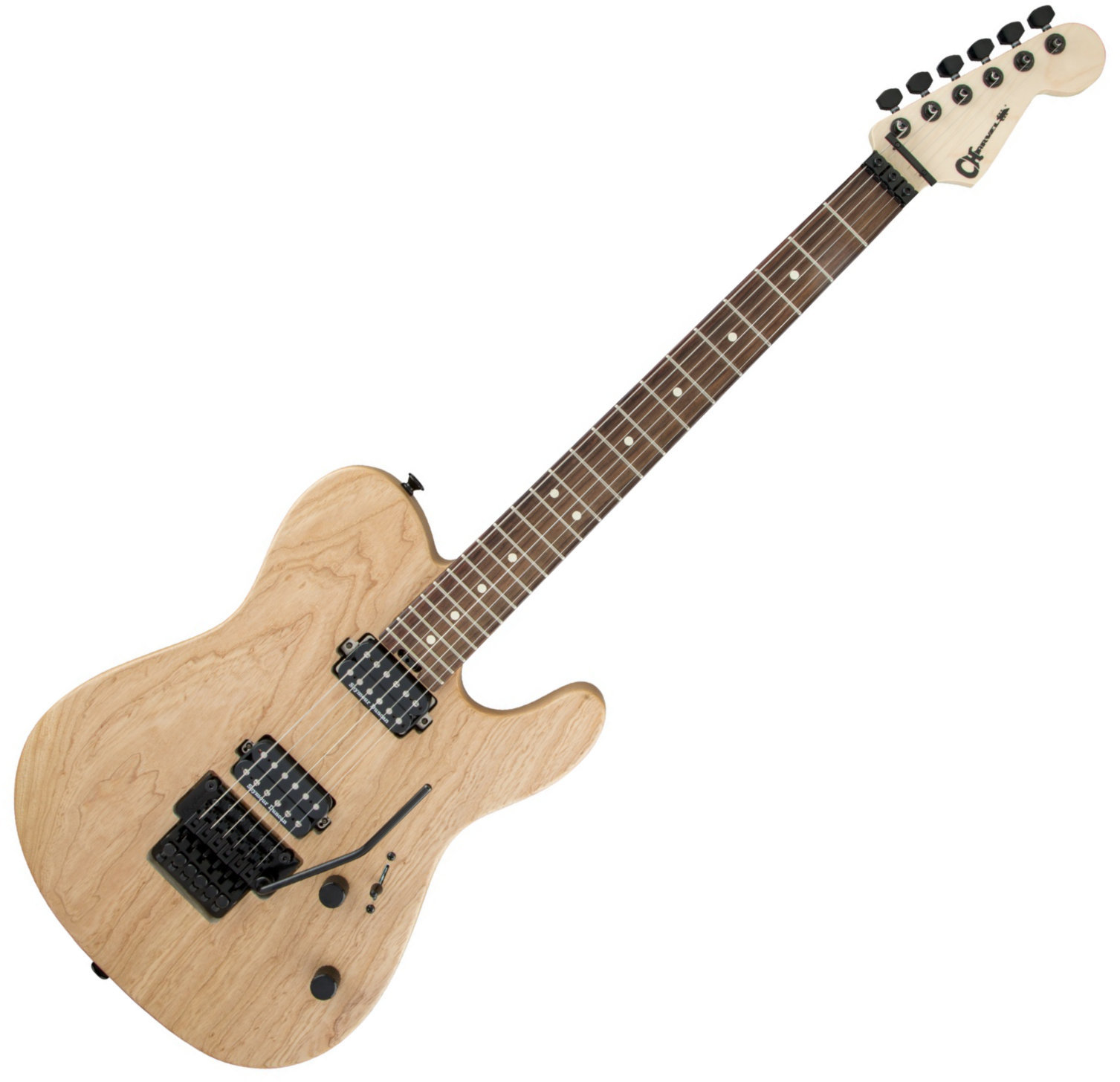 Elektrische gitaar Charvel Pro-Mod San Dimas Style 2 HH FR Ash Dark RW Natural Ash