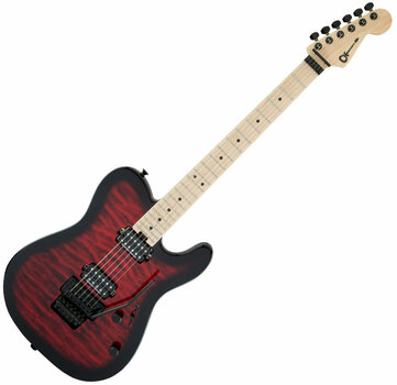 Guitare électrique Charvel Pro-Mod San Dimas Style 2 HH FR M QM MN Trans Red Burst - 1