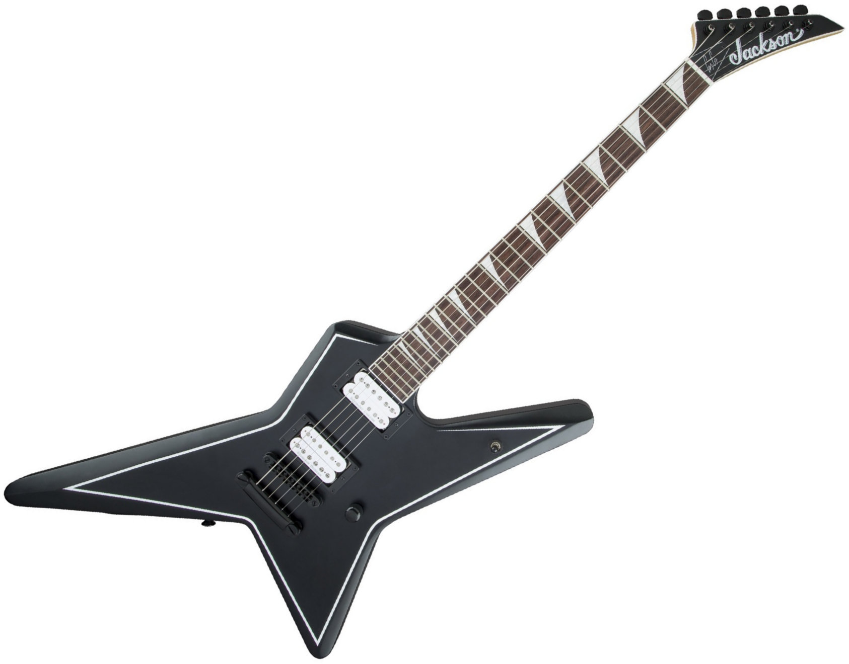 Elektrische gitaar Jackson X Series Gus G. Star RW Satin Black w White Pinstripes