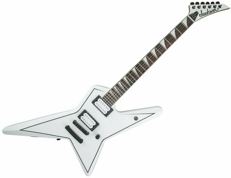 Elektrische gitaar Jackson X Series Gus G. Star RW Satin White w Black Pinstripes - 1