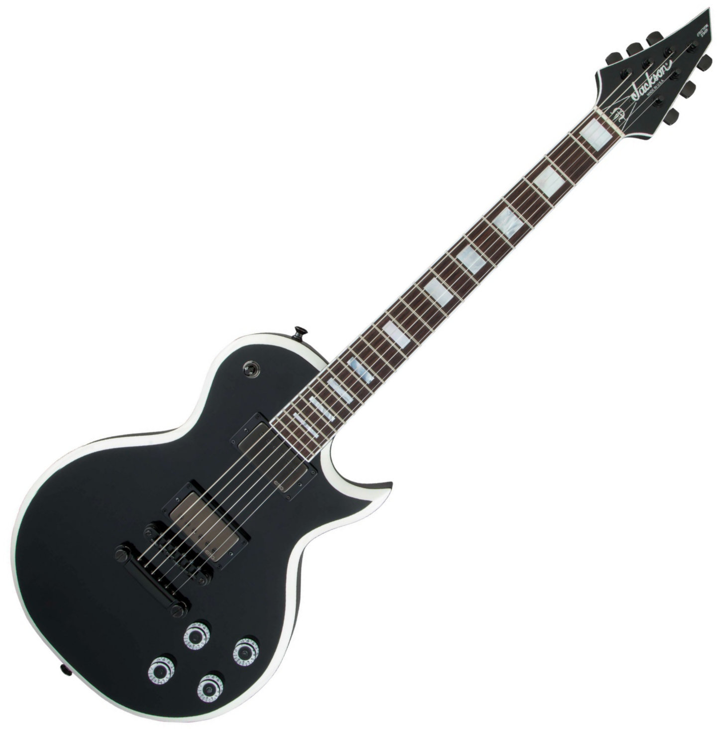 Guitarra eléctrica Jackson USA Marty Friedman MF-1 RW Gloss Black with White Bevels