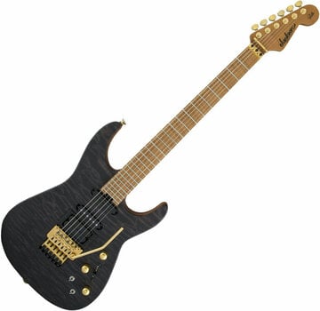 Guitare électrique Jackson USA Phil Collen PC1 Satin Flame MN Transparent Black - 1