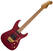 Elektrisk gitarr Jackson USA Phil Collen PC1 Satin Flame MN Transparent Red