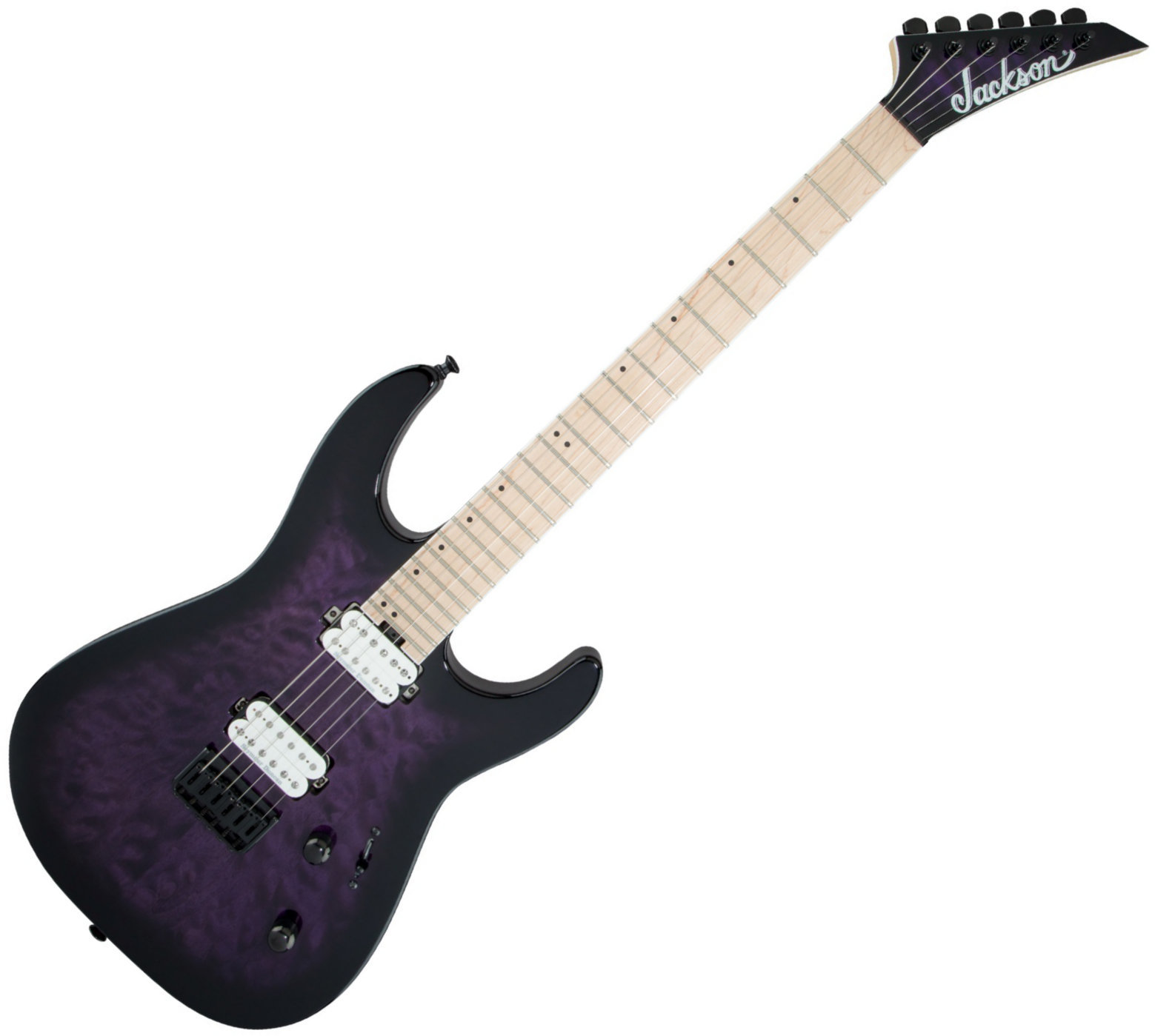 Elektrische gitaar Jackson Pro Series Dinky DK2QM HT MN Transparent Purple Burst