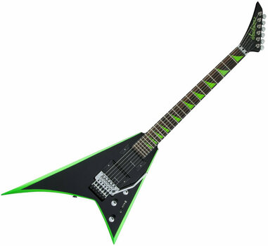 Electric guitar Jackson X Series Rhoads RRX24 Dark RW Black with Neon Green Bevels - 1