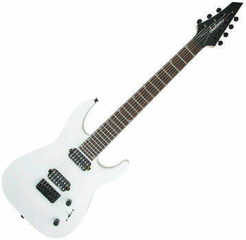 7-string Electric Guitar Jackson JS Series Dinky JS32-7 Arch Top DKA RW Snow White - 1