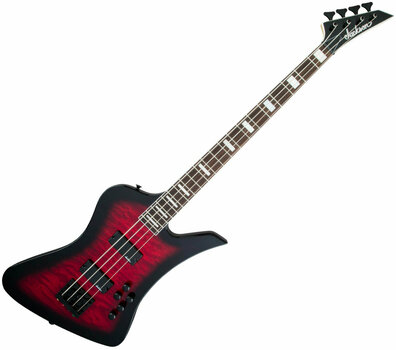 Električna bas gitara Jackson JS Series Kelly Bird JS3Q RW Transparent Red Burst - 1