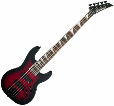 5-snarige basgitaar Jackson JS Series Concert Bass JS3VQ RW Transparent Red Burst - 1