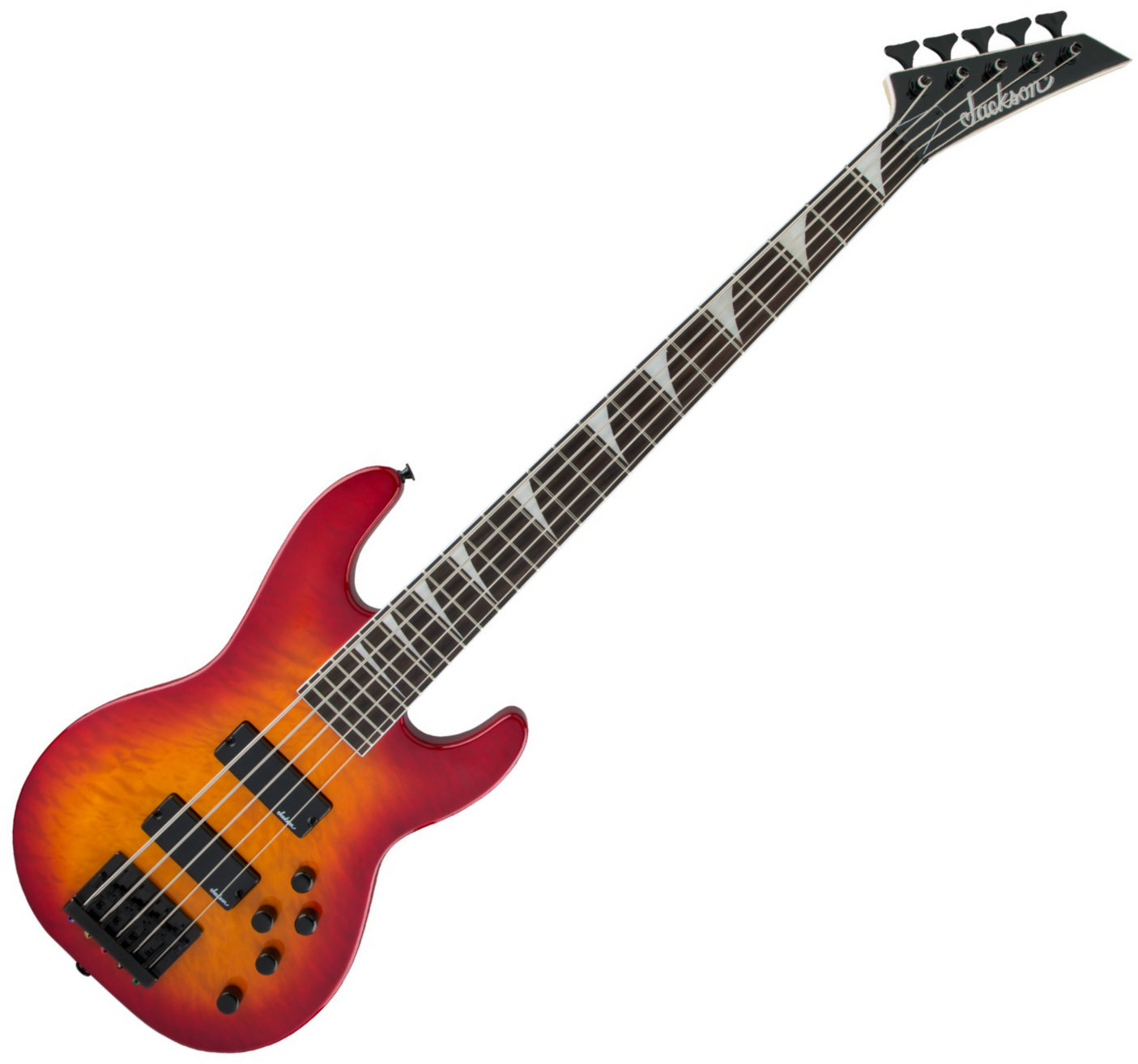 5-snarige basgitaar Jackson JS Series Concert Bass JS3VQ RW Transparent Cherry Burst