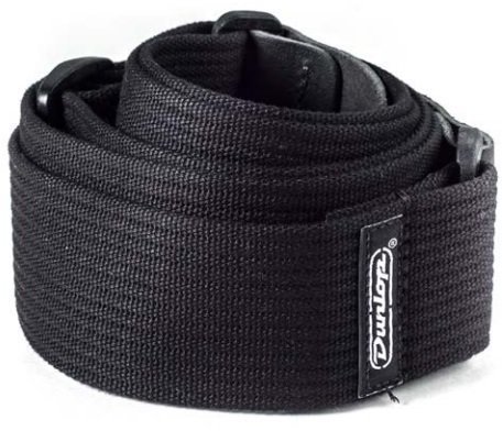 Textilgurte für Gitarren Dunlop D27-01BK Ribbed Cotton Strap Black