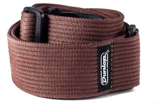 Tracolla Tessuto Dunlop D27-01BR Ribbed Cotton Strap Chocolate
