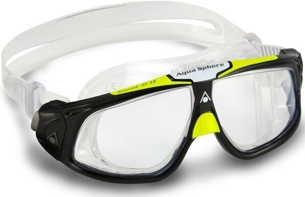 Gafas de natación Aqua Sphere Gafas de natación Seal 2.0 Clear Lens Black/Lime UNI