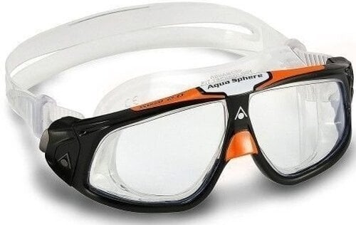 Óculos de natação Aqua Sphere Óculos de natação Seal 2.0 Clear Lens Black/Orange UNI