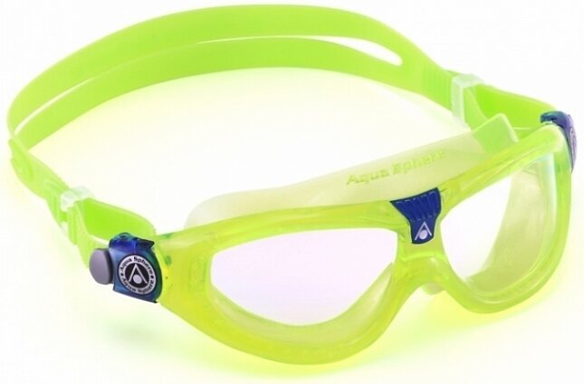 Óculos de natação Aqua Sphere Óculos de natação Seal Kid 2 Clear Lens Lime Junior