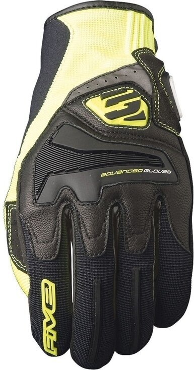 Motorcycle Gloves Five RS4 Yellow/Black XS Motorcycle Gloves