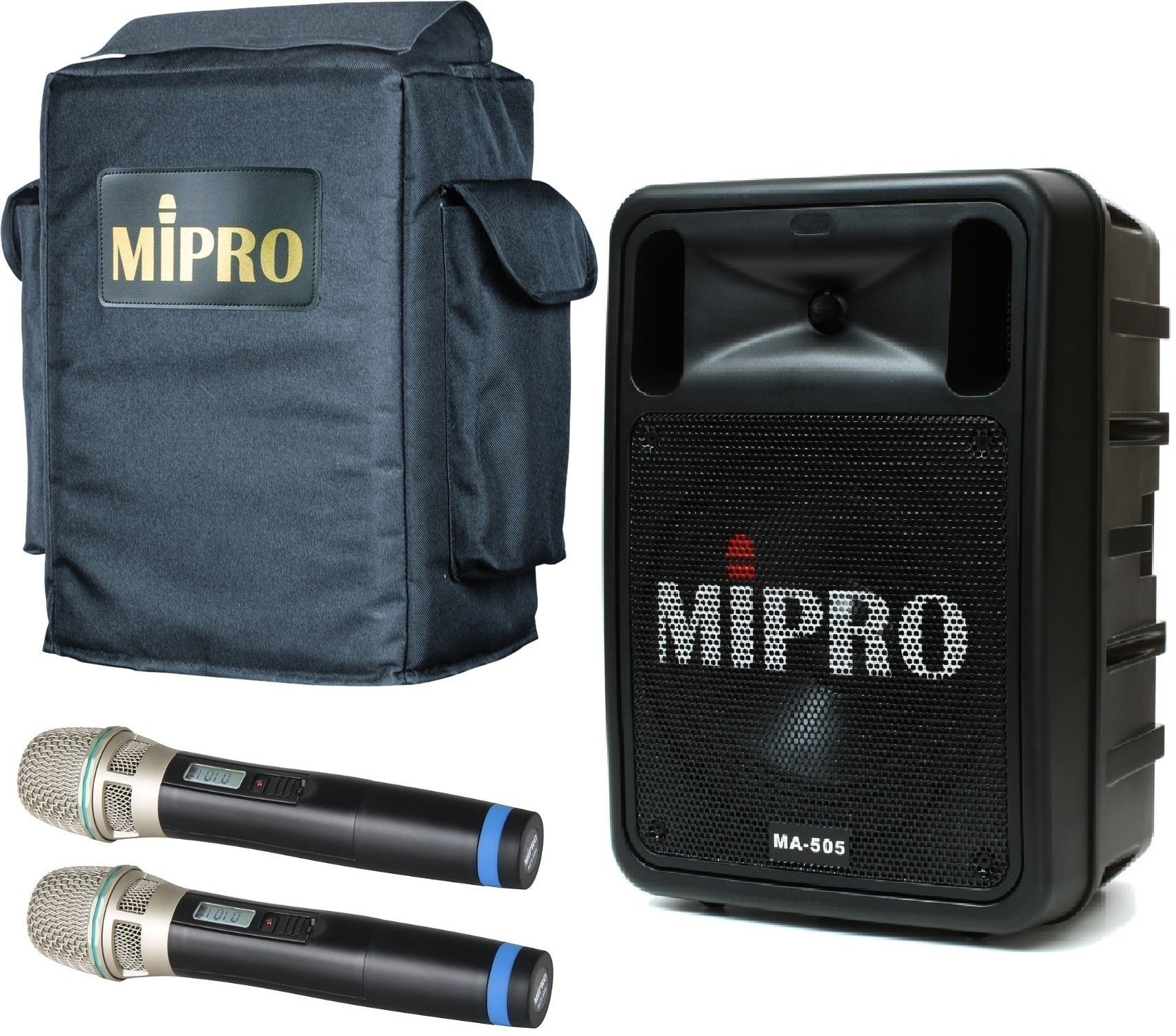 Sistema PA alimentado por bateria MiPro MA-505 Vocal Dual Set Sistema PA alimentado por bateria