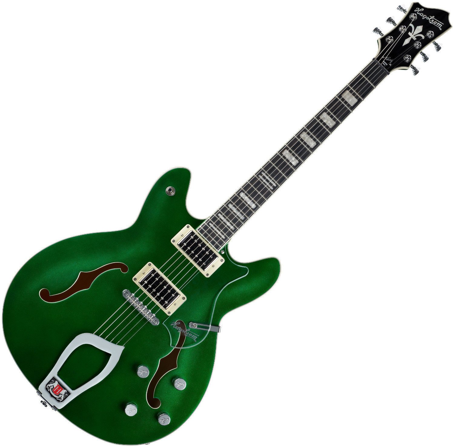 Félakusztikus - jazz-gitár Hagstrom Viking Deluxe Custom Limited Edition Emerald Green