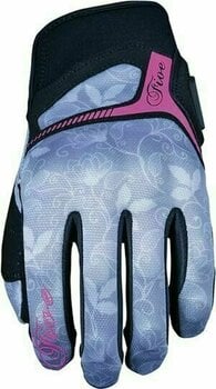 Motorcycle Gloves Five RS3 Replica Woman Flowers Grey L Motorcycle Gloves - 1