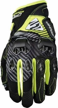 Motorcycle Gloves Five Stunt Evo Replica Fiber Fluo Yellow L Motorcycle Gloves - 1