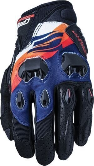 Motorcycle Gloves Five Stunt Evo Replica Shade Orange/Navy L Motorcycle Gloves