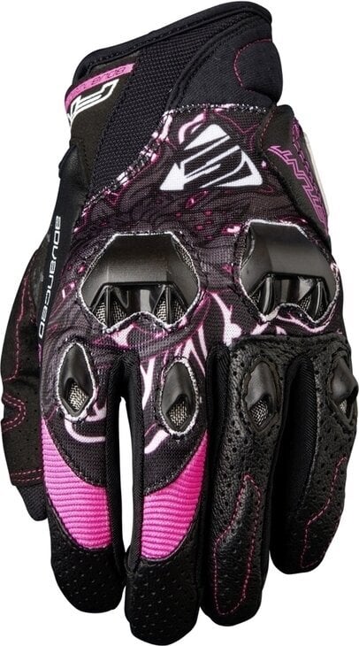 Mănuși de motocicletă Five Stunt Evo Woman Flower Pink S Mănuși de motocicletă