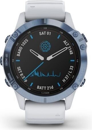 Смарт часовници Garmin fenix 6 Pro Solar Mineral Blue/Whitestone