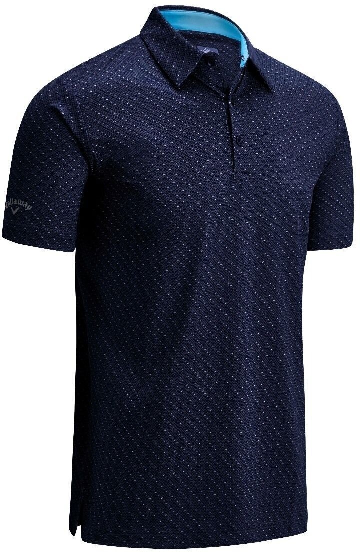 Camiseta polo Callaway All Over Chev Print Mens Polo Shirt Peacoat S