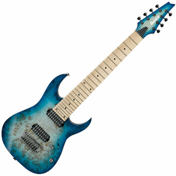 8-snarige elektrische gitaar Ibanez RG852MPB Prestige Ghost Fleet Blue Burst - 1