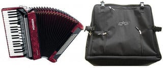Piano accordion Hohner A16432 SET Piano accordion Red